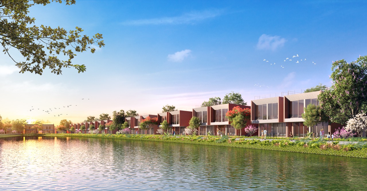 Biệt thự Vedana Cúc Phương Resort thiết kế 2 tầng view hồ điều hòa trực diện
