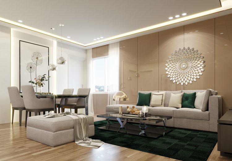 Minh họa Phòng khách căn hộ chung cư Mipec Tố Hữu