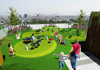 Cảnh quan chung cư 349 Vũ Tông Phan được chăm chút tỉ mỉ