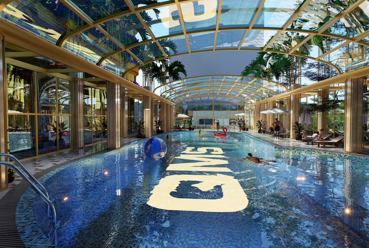 Bể bơi 4 mùa là tiện ích đẳng cấp nhất tại Tổ hợp Dự án QMS Top Tower