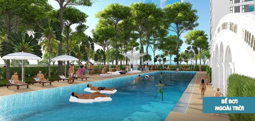khu phức hợp bể bơi dự án Hồng Hà Eco City