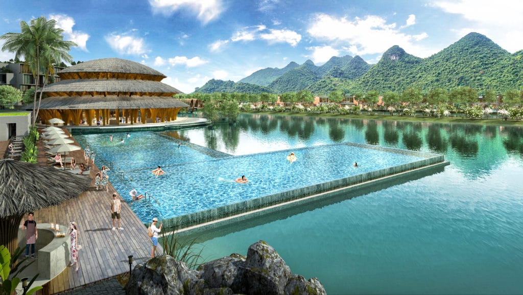 Bể bơi ngoài trời Khu Biệt thự Vedana Cúc Phương Resort