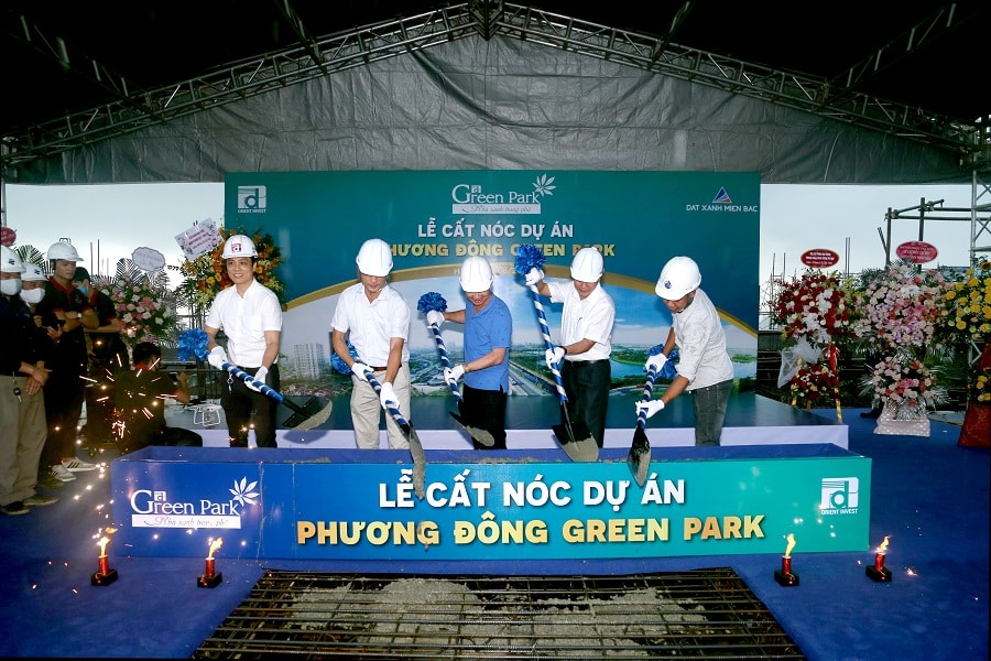 Cất nóc Dự án Phương Đông Green Park Trần Thủ Độ ngày 17/8/2020