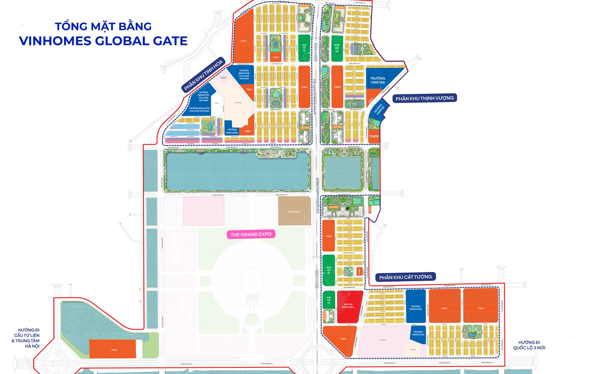 Tổng mặt bằng Dự án Vinhomes Cổ Loa - Global Gate Đông Anh