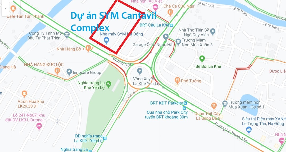 Vị trí Dự án Sym Cantavil Complex Lê Trọng Tấn, La Khê, Hà Đông
