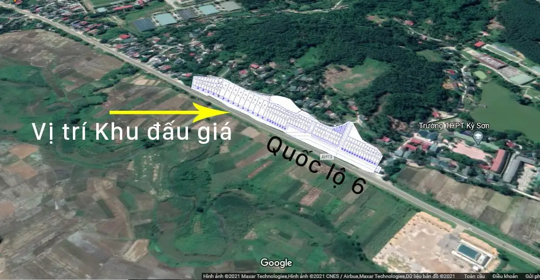 Sơ họa Tọa độ Vị trí Dự án Đất nền Quốc lộ 6 Kỳ Sơn Hòa Bình