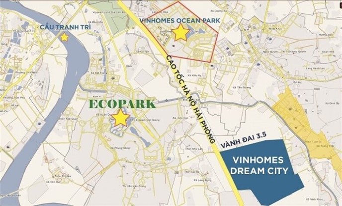 Vị trí Dự án Vinhomes Dream City Hưng Yên