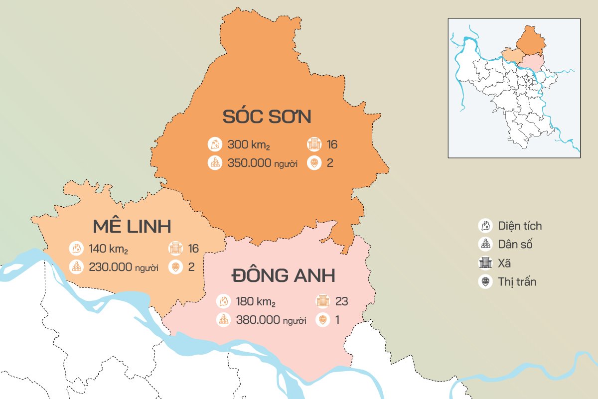 5 huyện ngoại thành lên quận tại Hà Nội