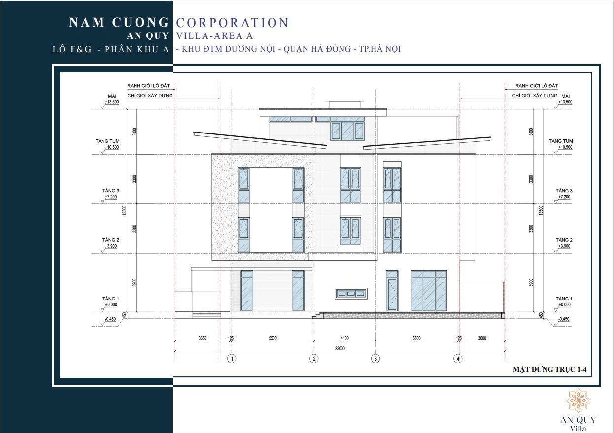 Thiết kế Biệt thự song lập An Quý Villa - diện tích đất 190m2