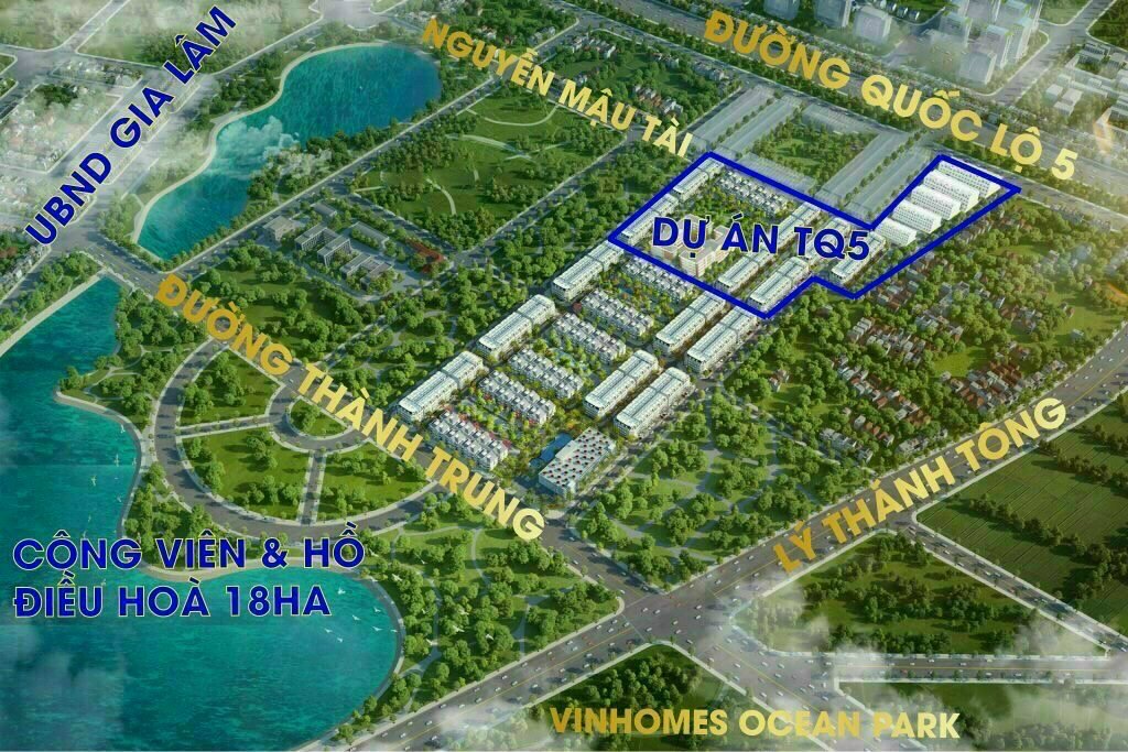 Phối cảnh Tổng thể Dự án TQ5 Gia Lâm - Highway5 Residences