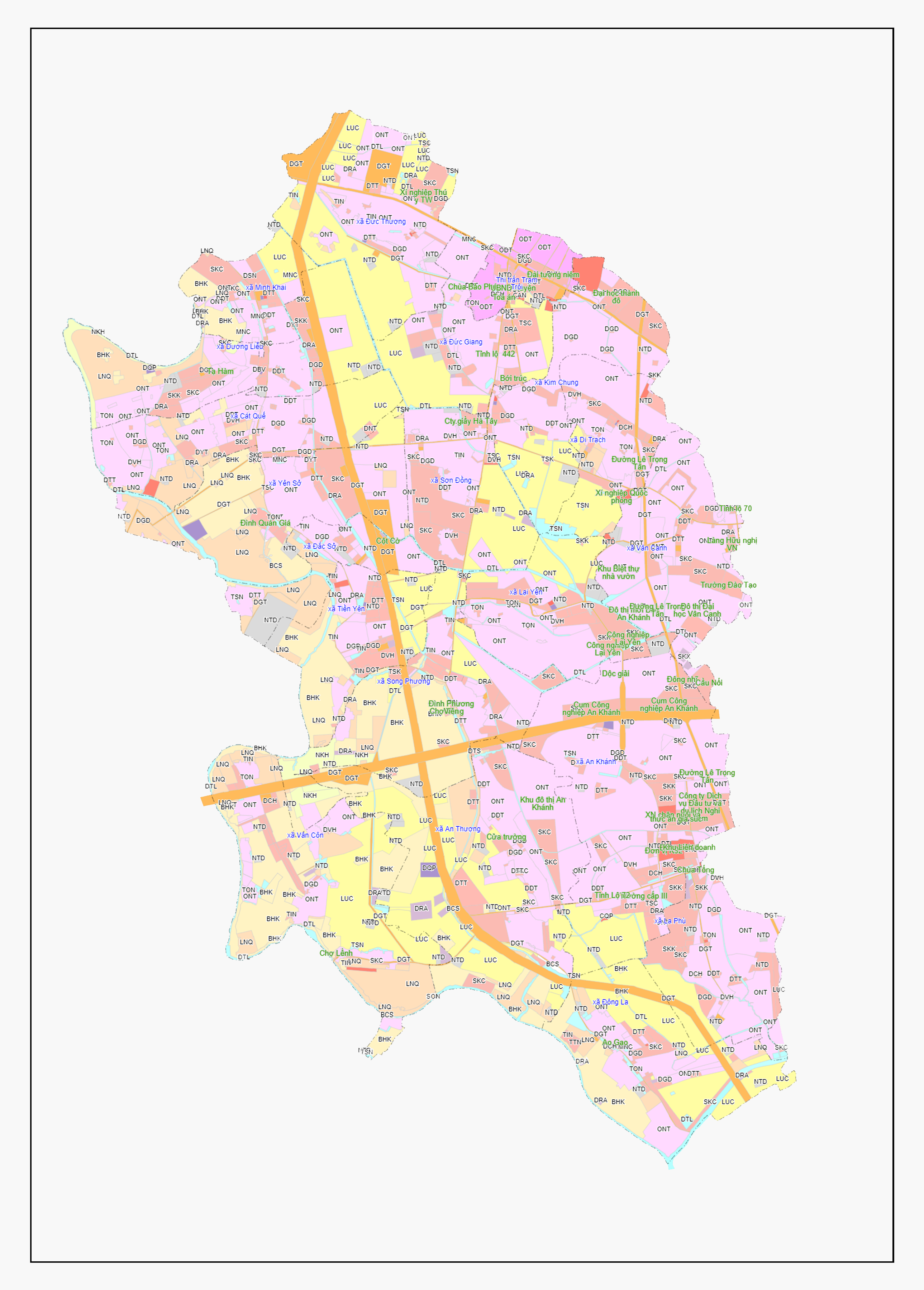 Phê duyệt quy hoạch sử dụng đất huyện Hoài Đức năm 2022