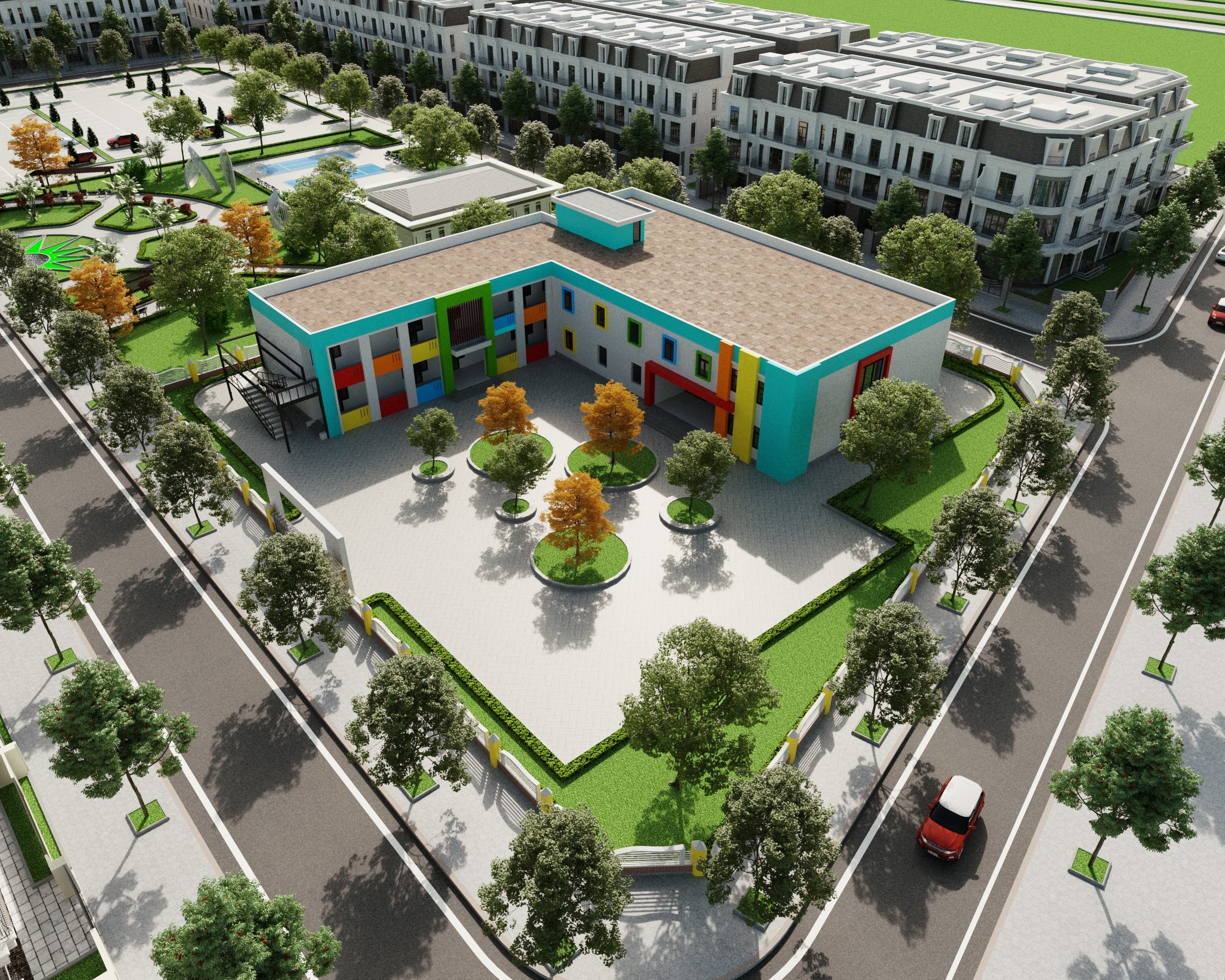 Trường học và Công viên cây xanh nội khu Dự án Tân Thanh Hà Nam