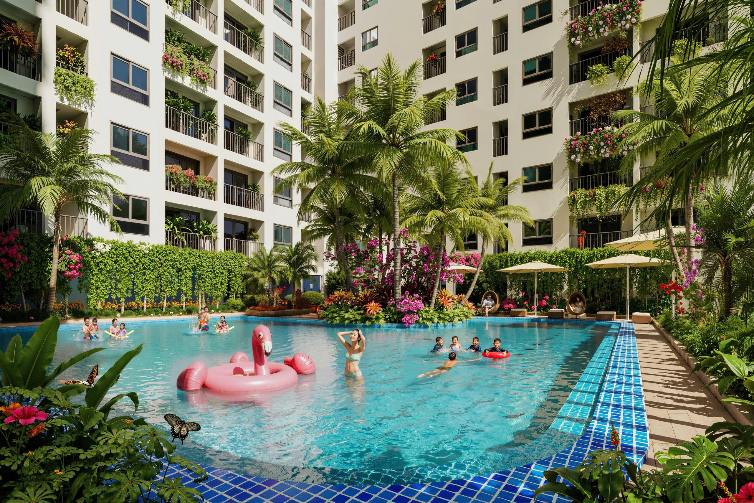 Tiện ích bể bơi ngoài trời Dự án BENHILL Thuận An