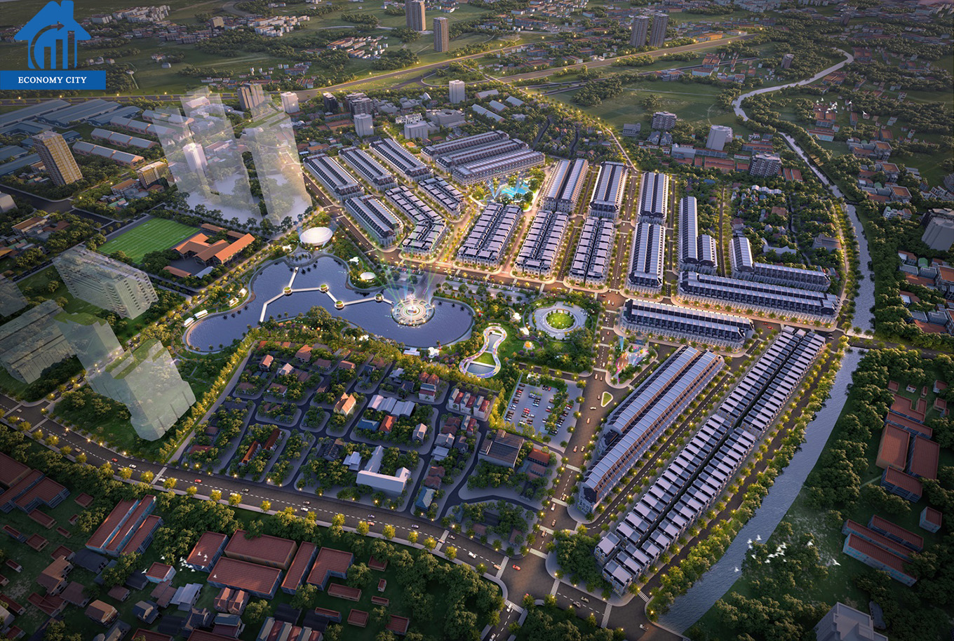 Phối cảnh Tổng thể Dự án Economy City Như Quỳnh