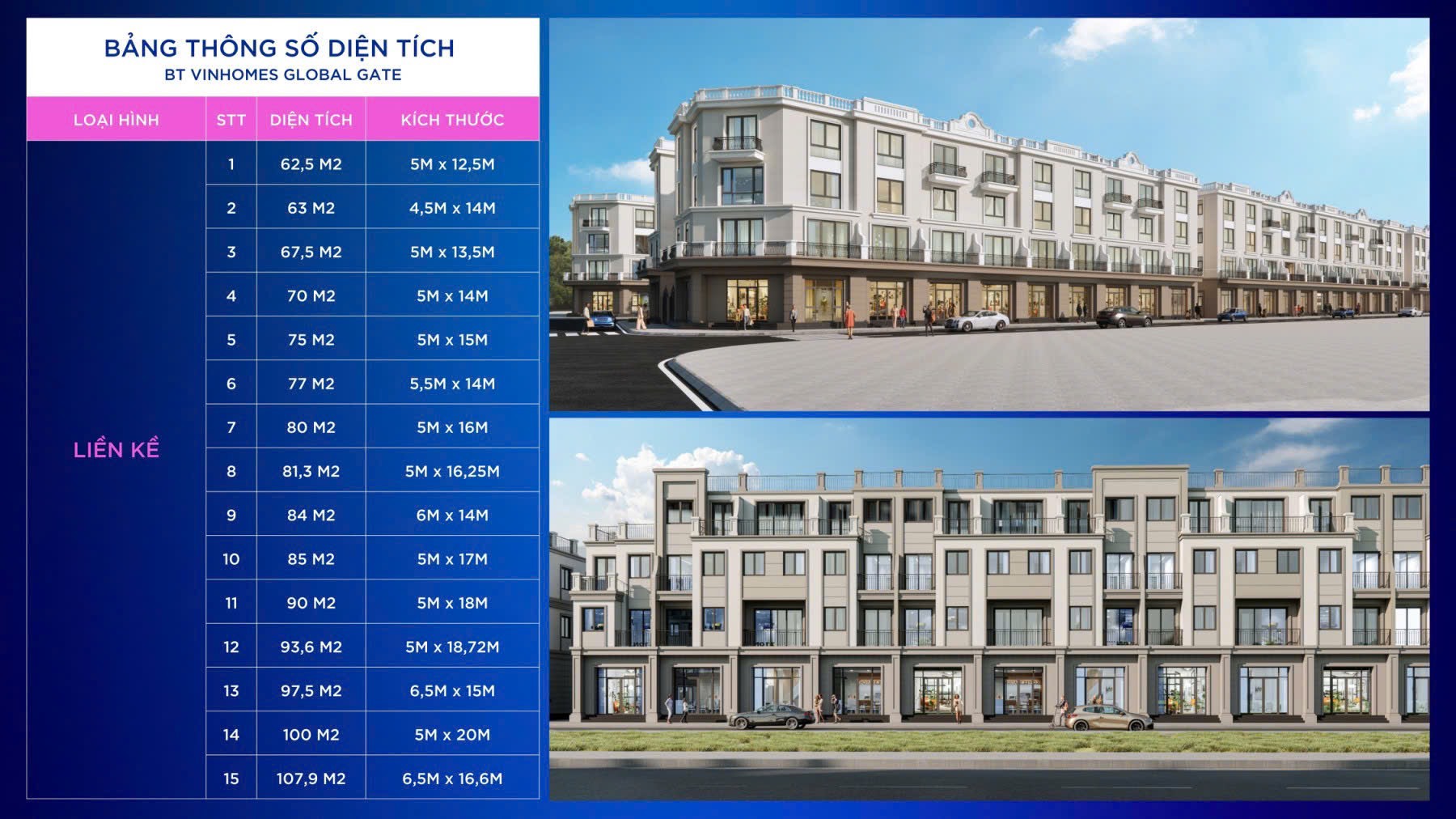 Liền kề Shophouse Vinhomes Global Gate Cổ Loa