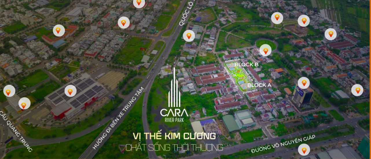 Cara River Park Cần Thơ sở hữu Tọa độ Vị thế Kim Cương