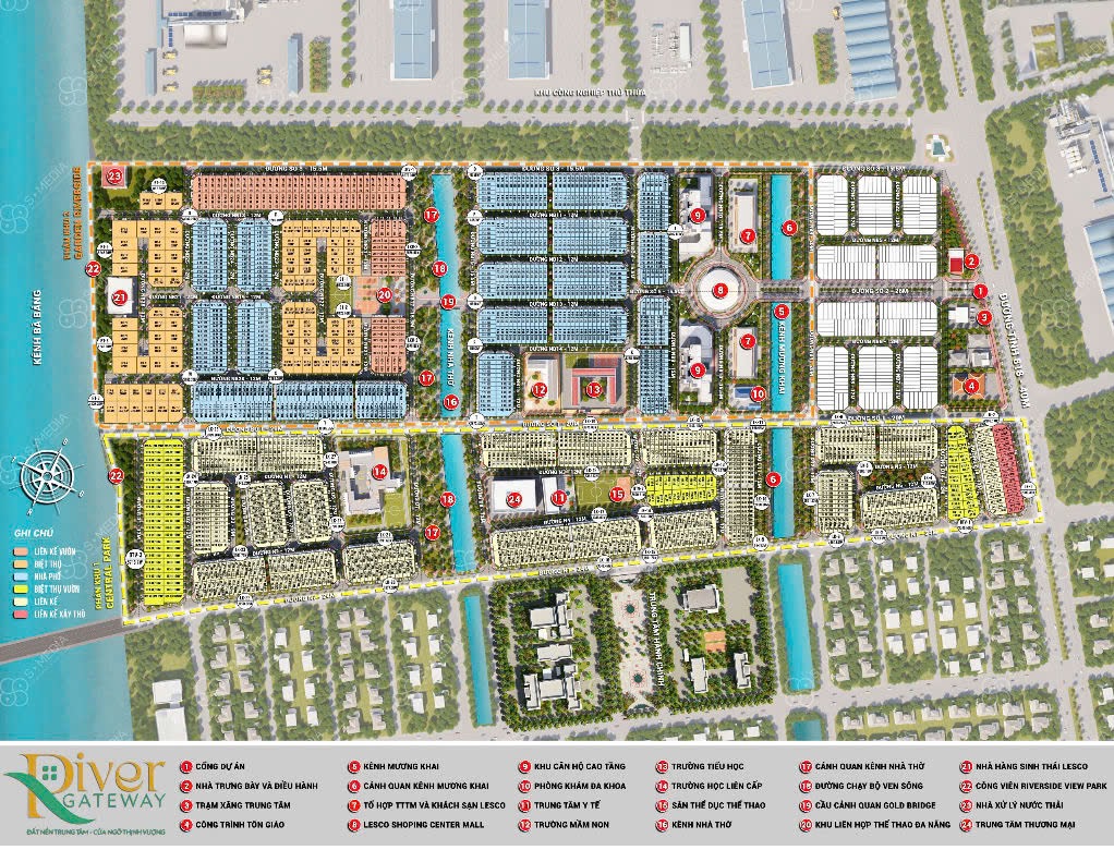 Tổng mặt bằng Dự án River Gateway Thủ Thừa