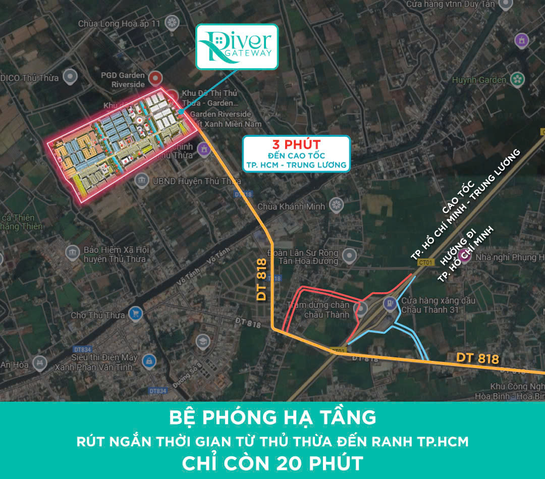 River Gateway tận dụng Hạ tầng giao thông kết nối thẳng Trung tâm TP Hồ Chí Minh