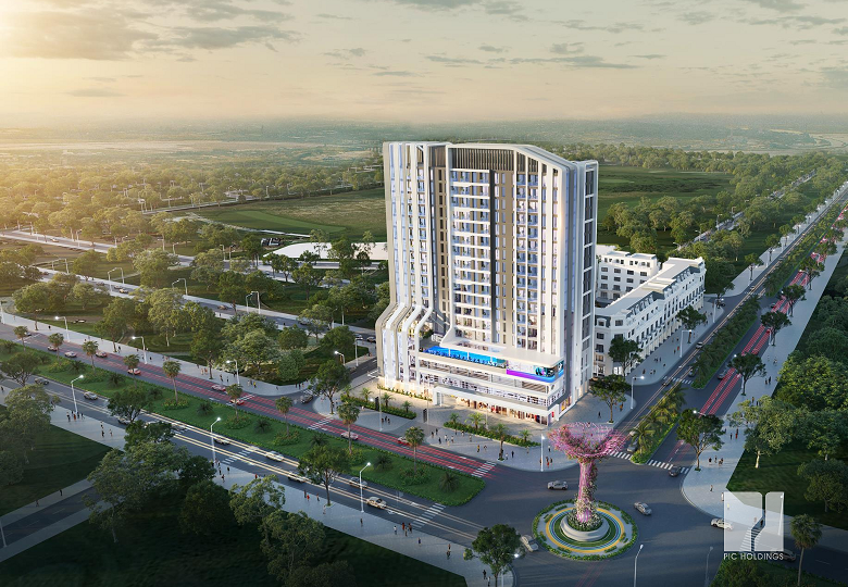 Phối cảnh Tổng thể Dự án Chung cư Thiên Ân Central Bắc Giang