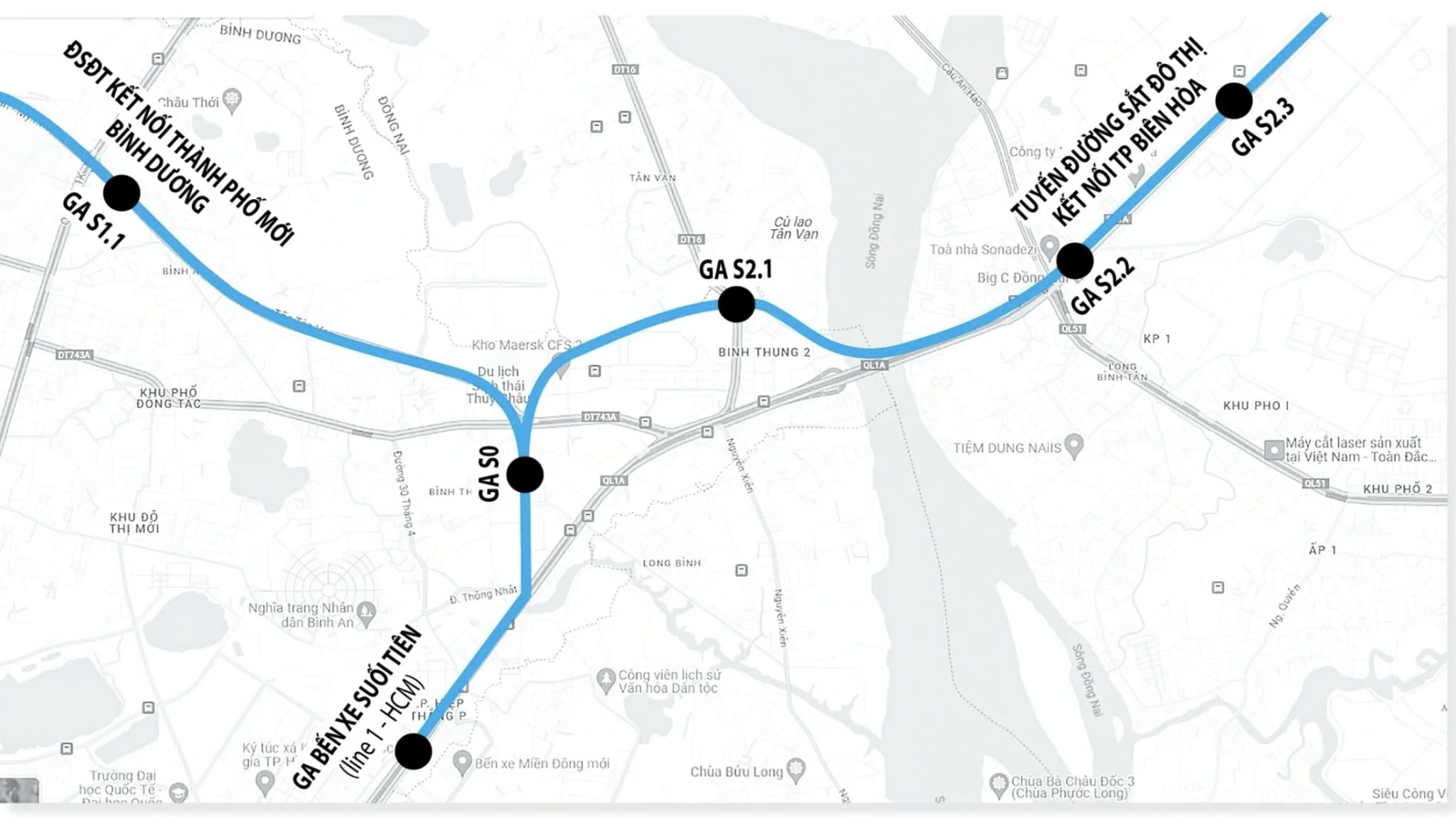 Tuyến Metro số 1 nối tiếp đi Thành phố Mới Bình Dương và TP Biên Hòa