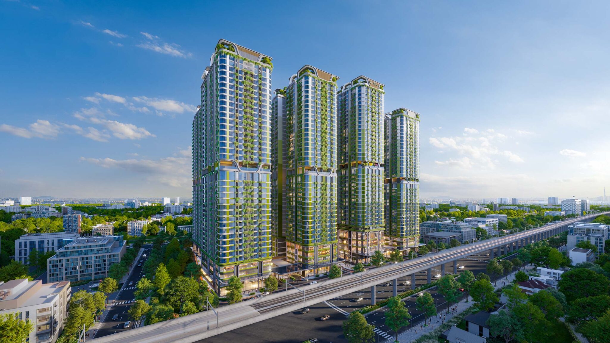 Ga Metro chạy trước mặt dự án La Pura