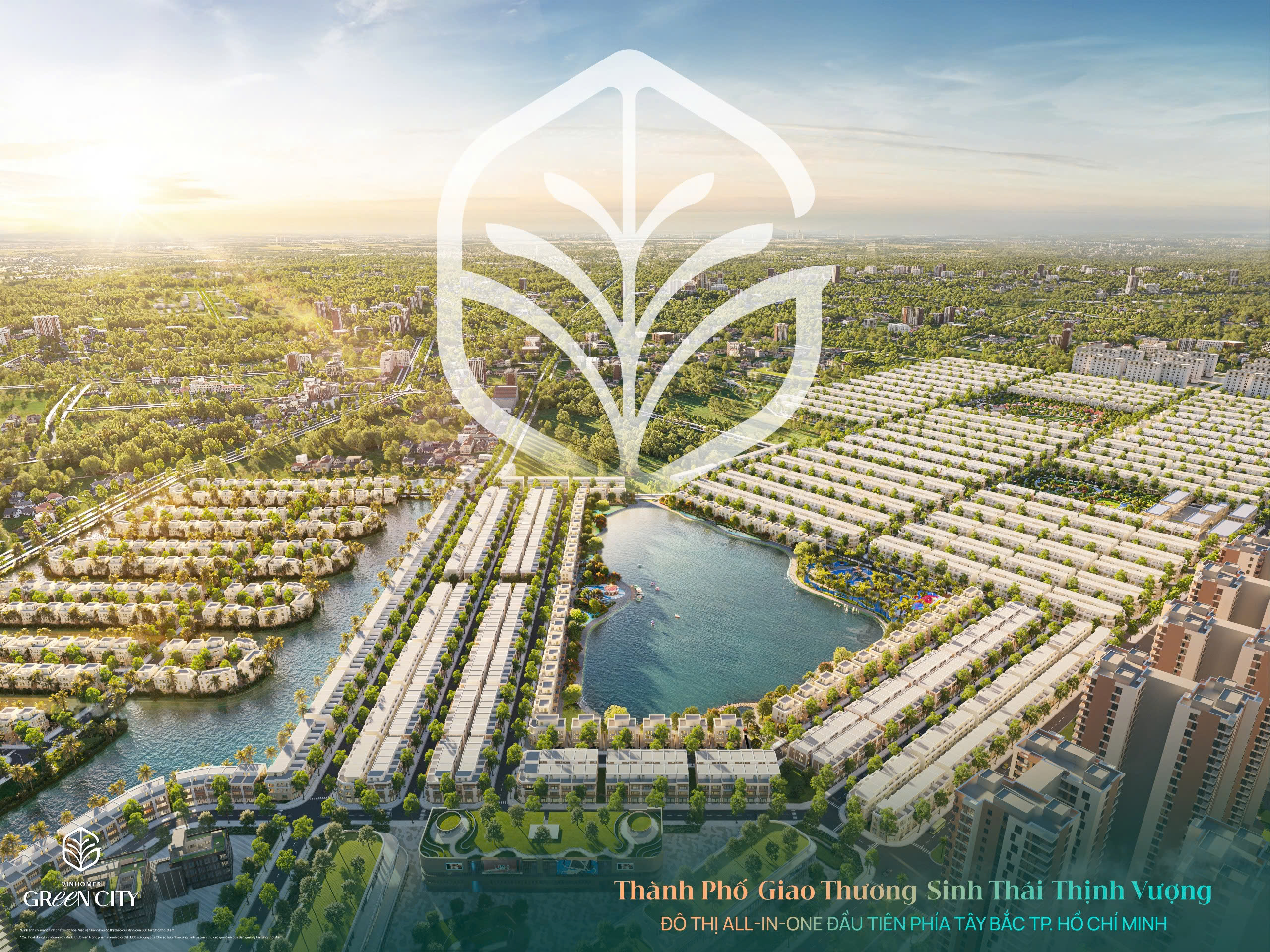 Dự án Vinhomes Green City quy hoạch không gian cây xanh và mặt nước rất cao