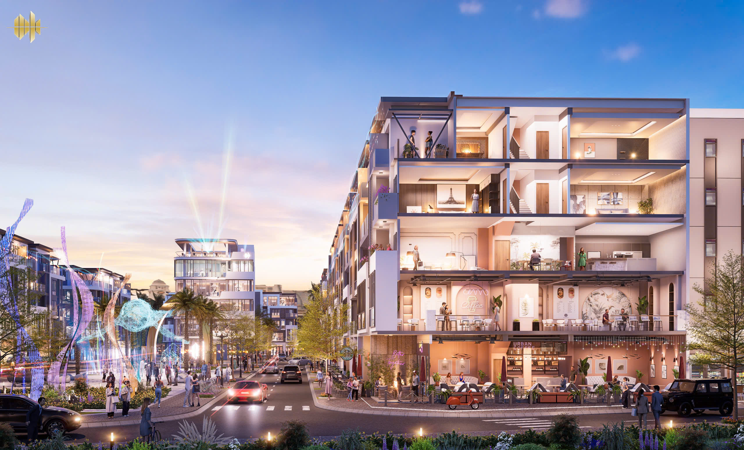 Phố thương mại, ẩm thực, shopping,..sầm uất nội khu MK Central City Phan Rang - Khánh Hòa
