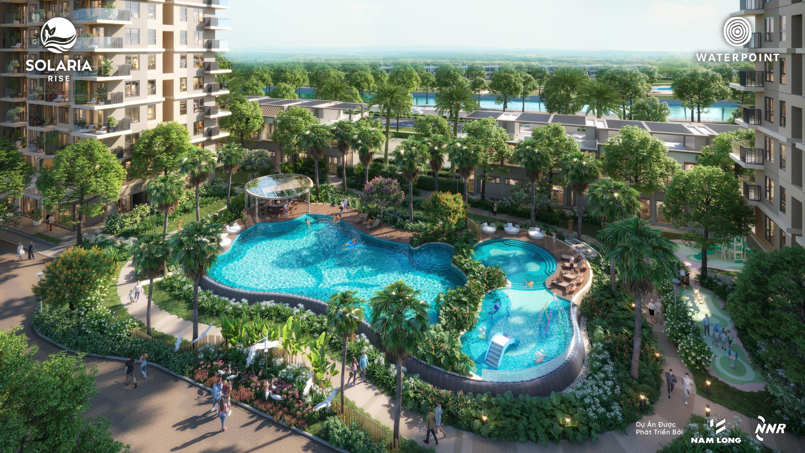Tiện ích hồ bơi đẳng cấp resort - nghỉ dưỡng biết Solaria Rise mỗi ngày là một kỳ nghỉ