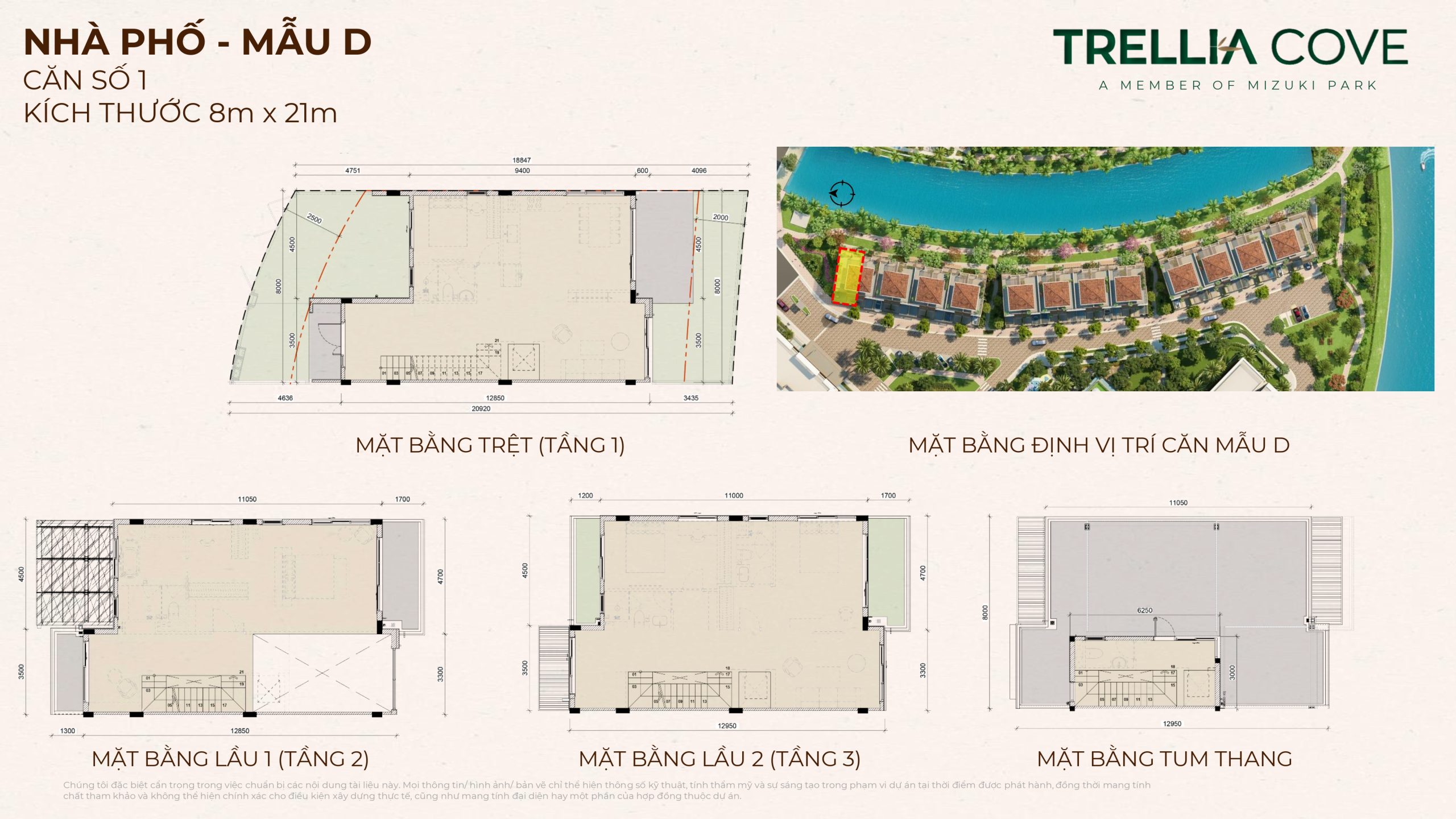 Mẫu D - Nhà phố Trellia Cove Mizuki Park