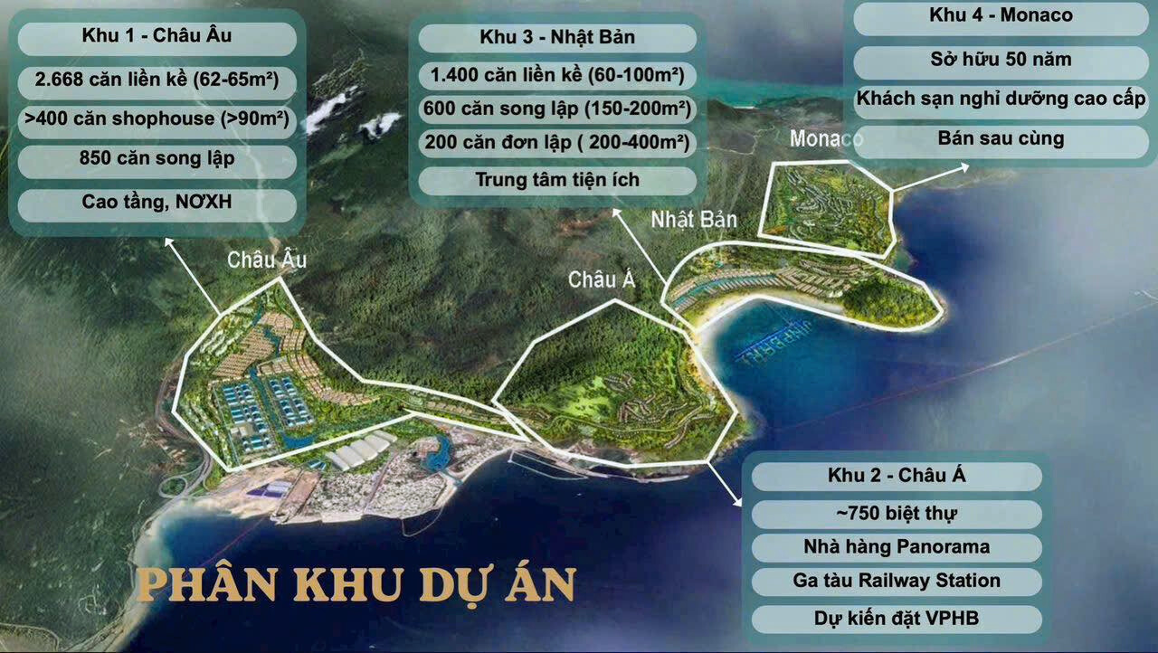 Các phân khu Dự án Vinhomes Hải Vân Bay Đà Nẵng