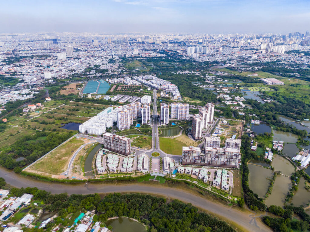 Hình ảnh thực tế Khu đô thị Mizuki Park đường Nguyễn Văn Linh - Nam Sài Gòn