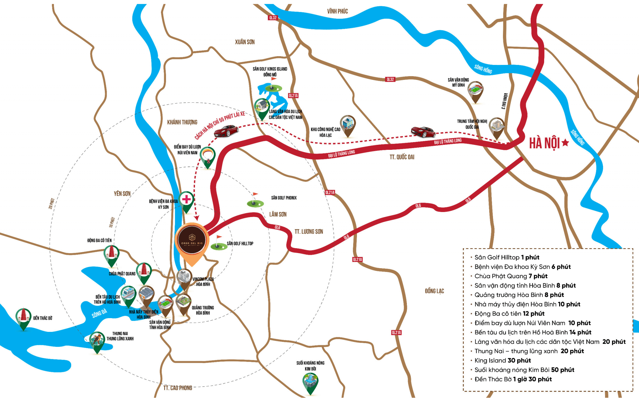 Vị trí Kim cương và Kết nối Vàng Dự án DASONG Village Hoa Binh