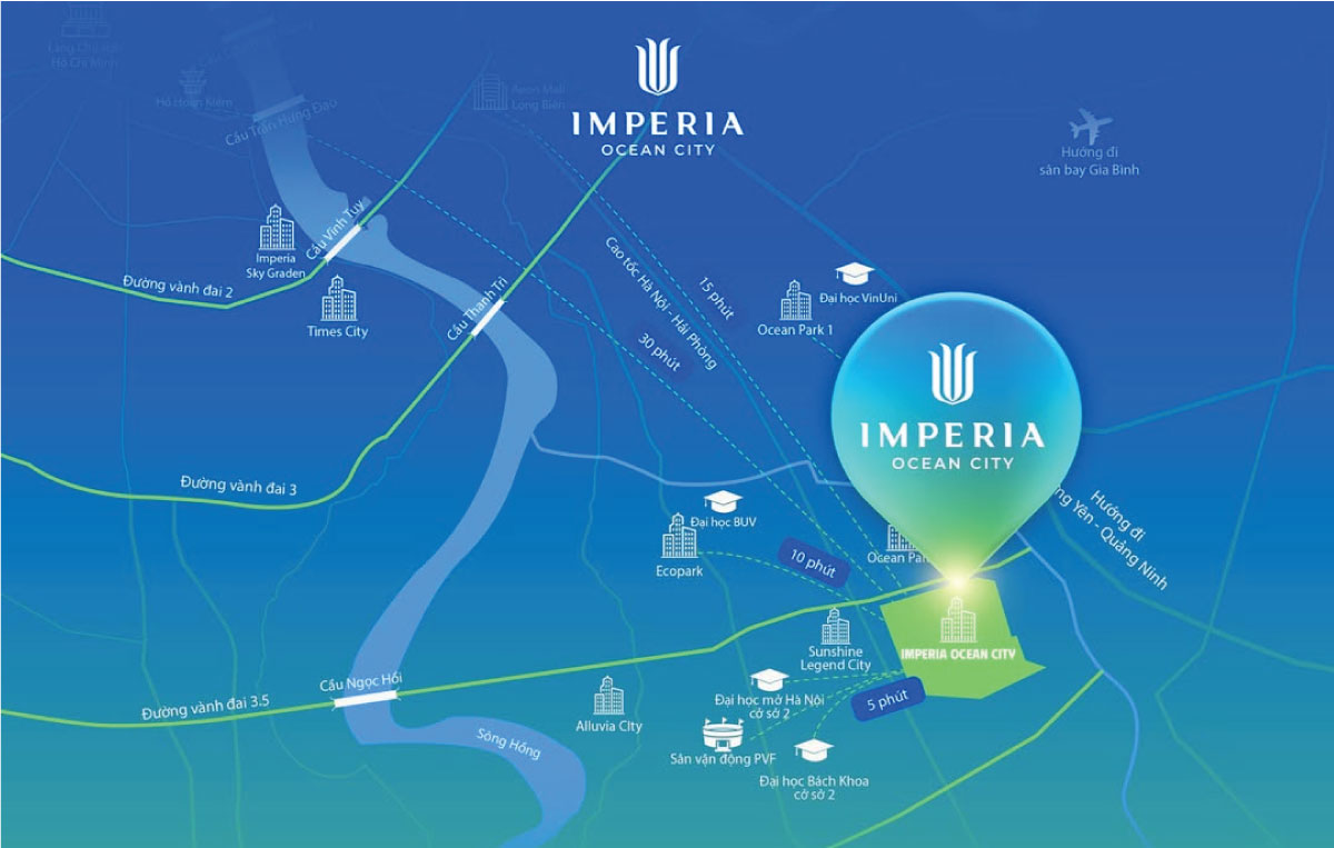Vị trí Kết nối Vàng Dự án MIK Imperia Ocean City VHOP2