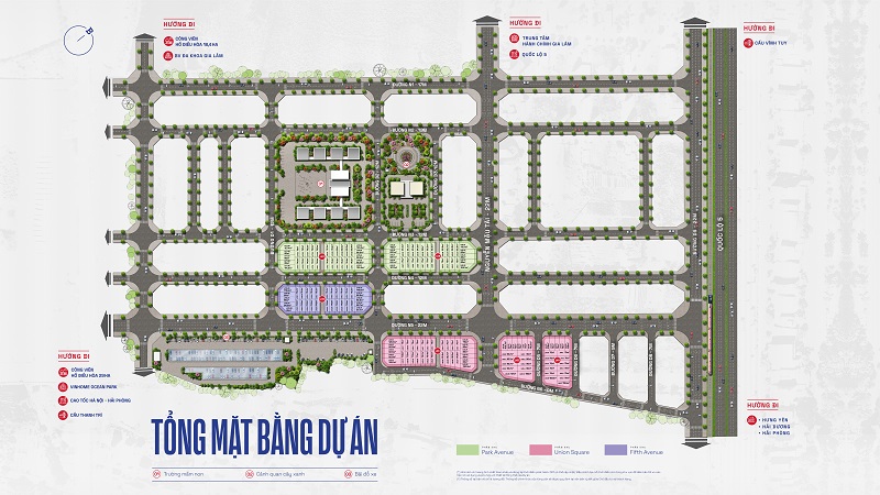 Tổng mặt bằng Dự án Hà Nội Oriental Gia Lâm