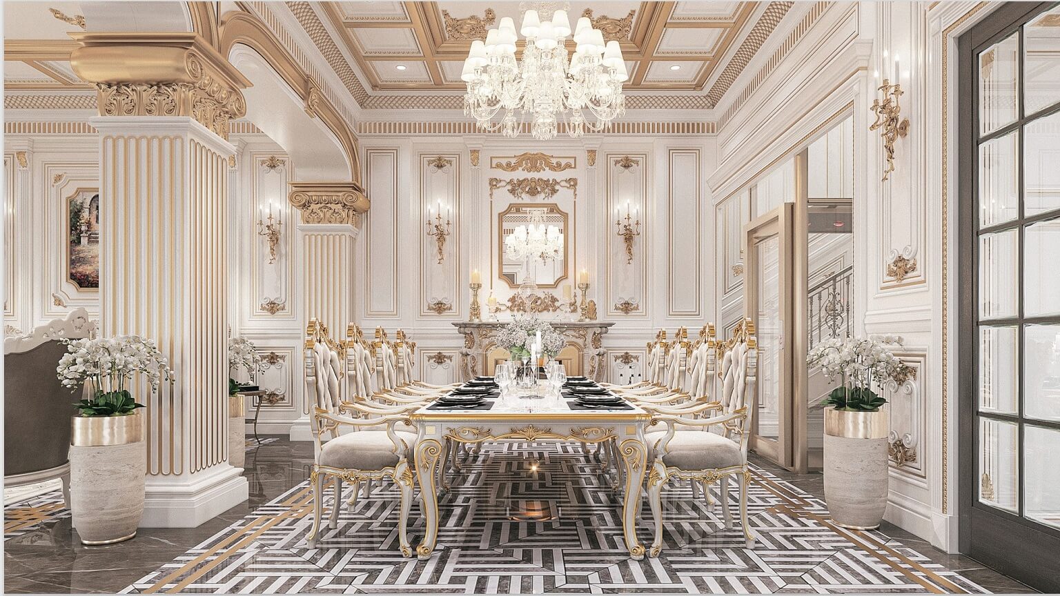 Bếp và bàn ăn Noble Palace Long Biên (full đồ)