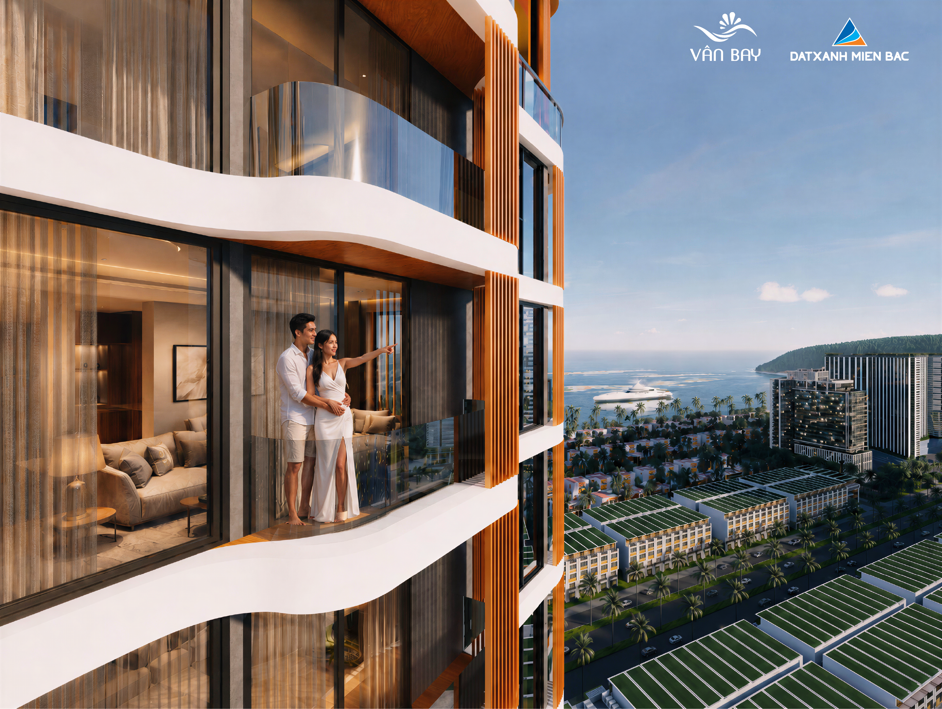 100% căn hộ Vân Bay đều view Vịnh Bái Tử Long