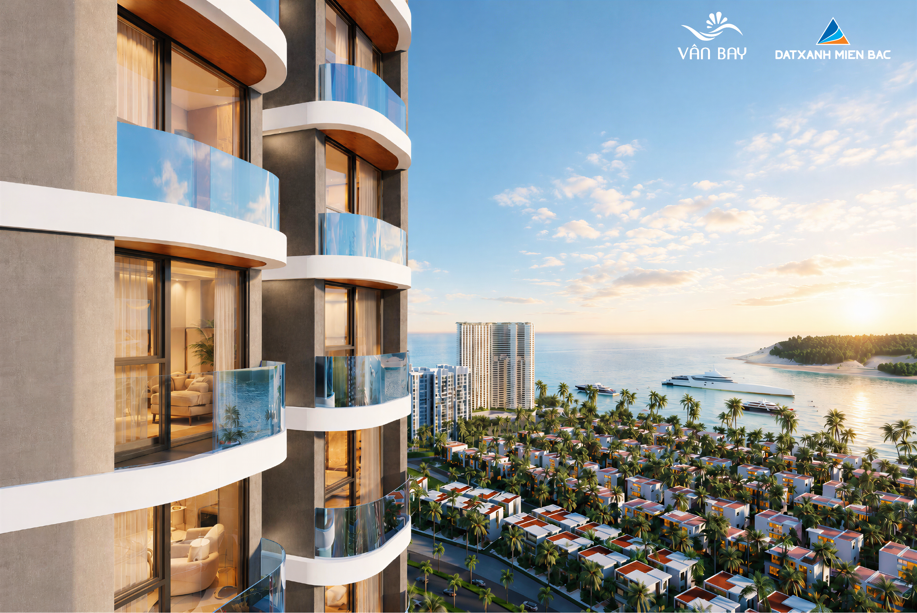 100% căn hộ Vân Bay đều view Vịnh Bái Tử Long