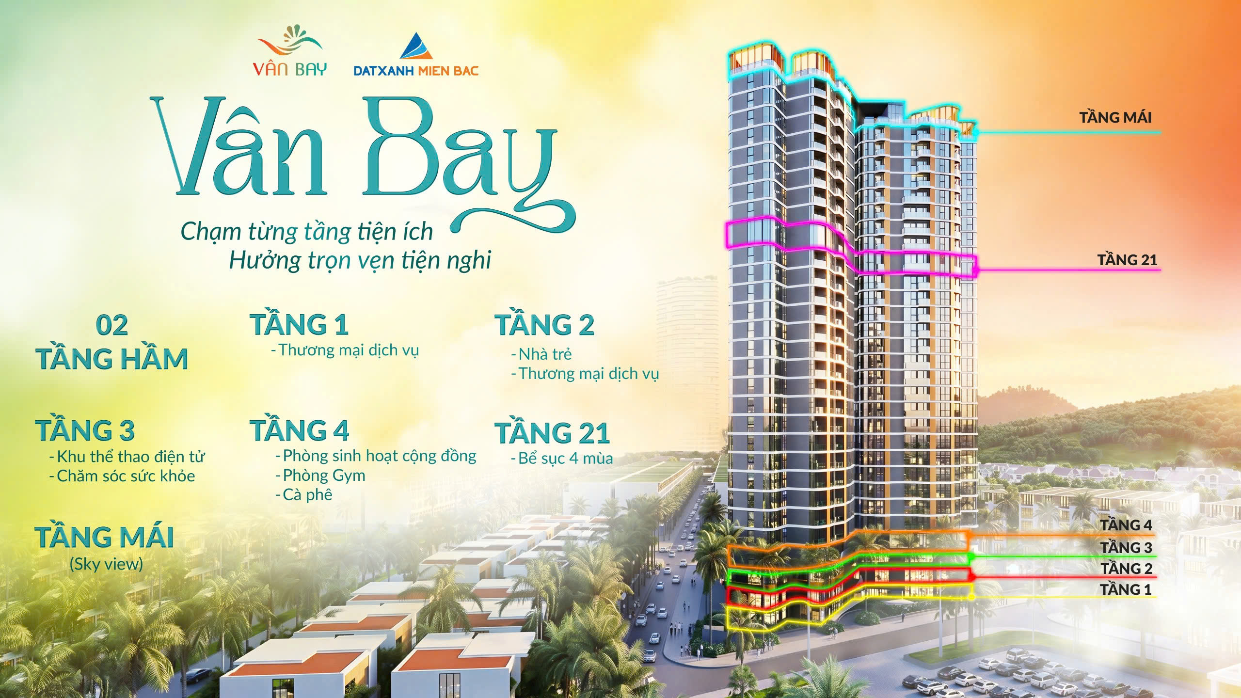 Vân Bay không chỉ là Tòa căn hộ, đây còn là Tòa tiện ích đặc quyền