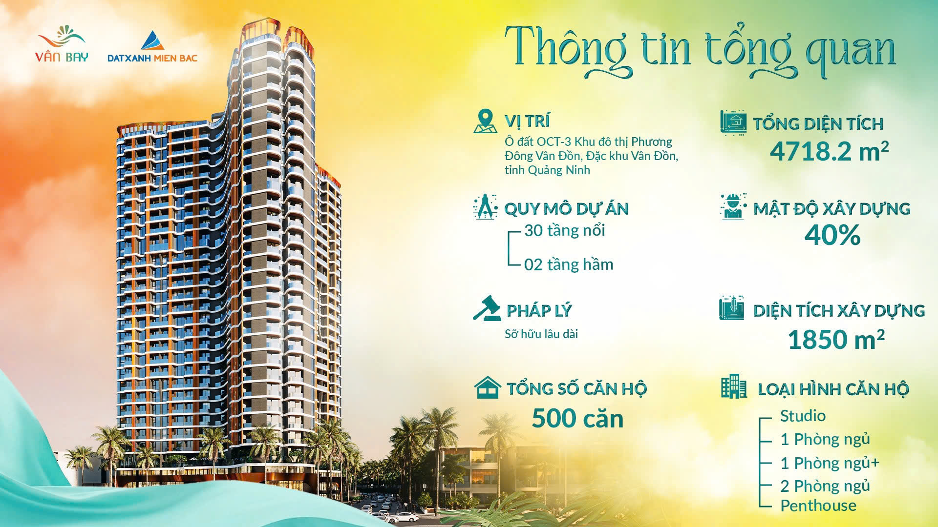 Tòa căn hộ Sức khỏe Vân Bay 30 tầng nổi + 2 tầng hầm