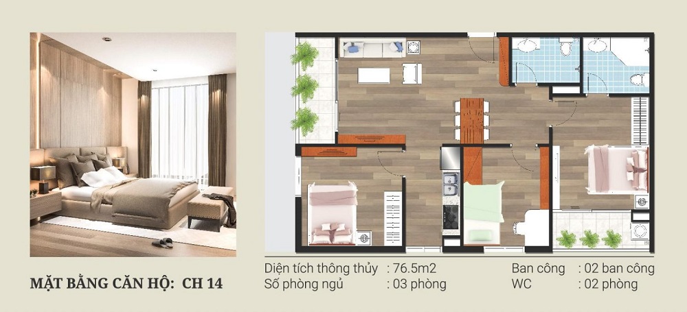Căn hộ 76,5m2