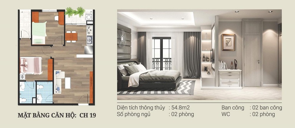 Căn hộ 54,8m2