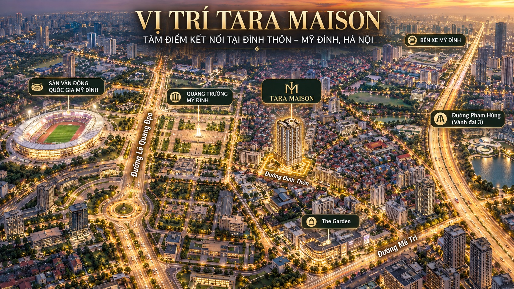 Tọa độ Vị trí Dự án Tara Maison Mỹ Đình