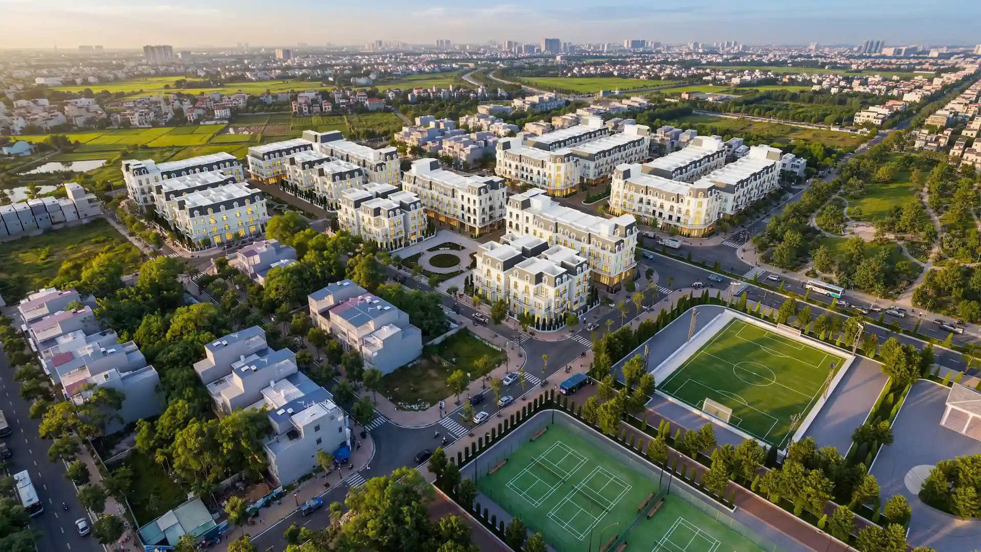 Phối cảnh Tổng thể 2,1 hecta Dự án HUD An Garden Châu Sơn, Ninh Bình
